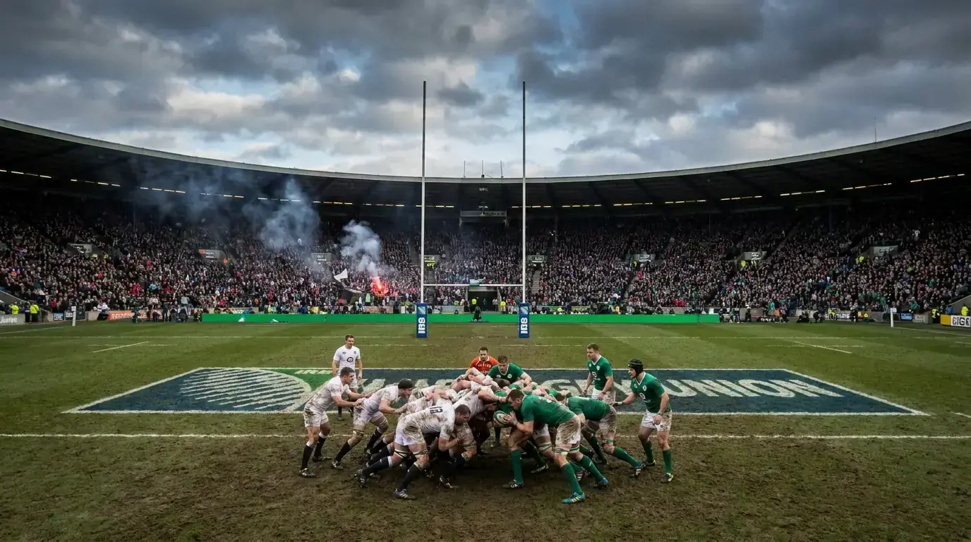 Grand Slam decider at a full rugby union international stadium