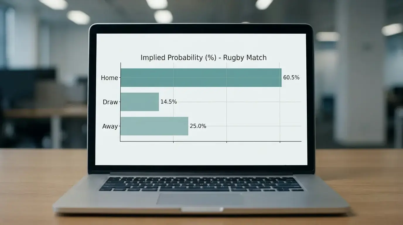 Simple chart turning rugby odds into implied probability percentages