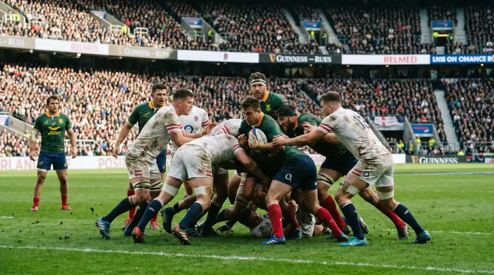 Opening exchanges of a rugby match that decide the first scoring play