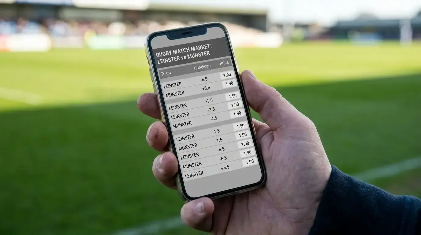 Top 14 match and handicap markets shown on a betting interface